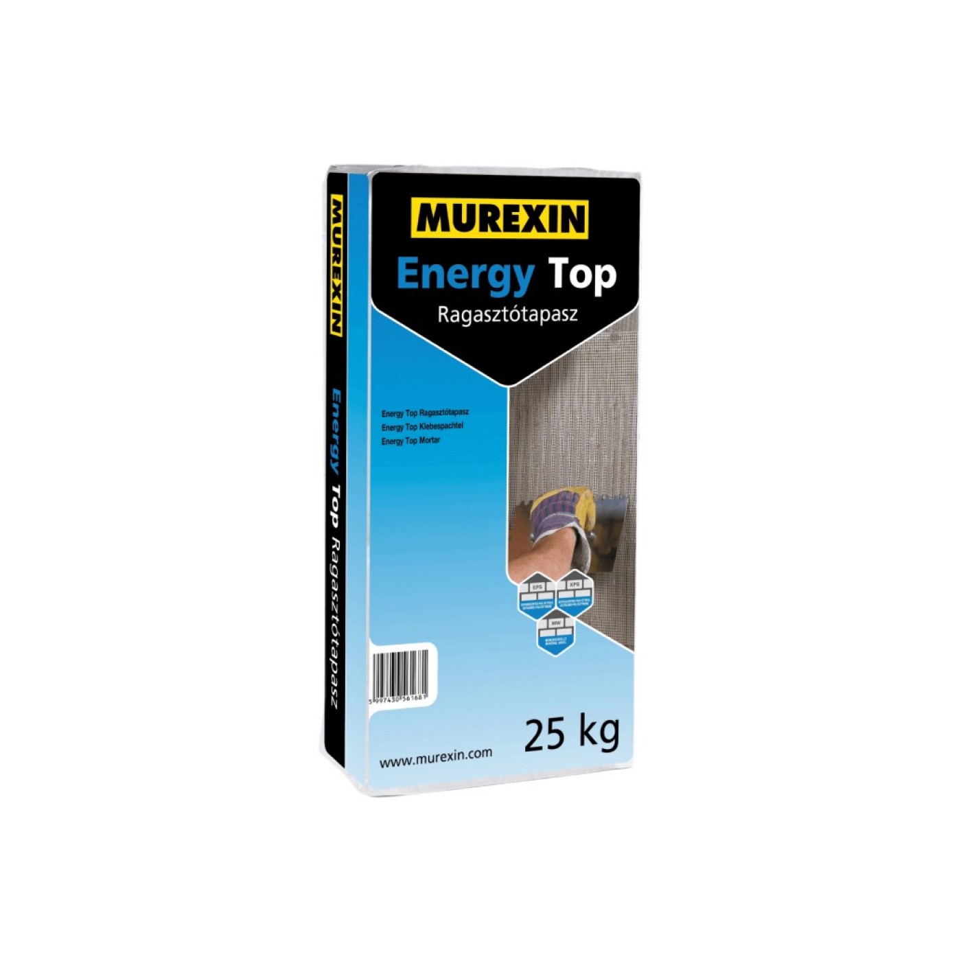 A Murexin Energy Top ragasztótapasz gyárilag előkevert, cementbázisú, ásványi prémium portermék, amelyet kifejezetten hőszigetelő rendszerek szakszerű kialakítására fejlesztettek ki. Egyetlen, sokoldalú anyaggal megoldható a lapok ragasztása és a háló beágyazása, ami átláthatóbbá és biztonságosabbá teszi a munkafolyamatot.